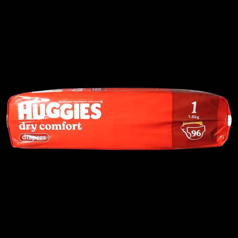 Nappies 96's Huggies Dry Comf No.1 Jumbo x 1 - 6001019912111 (#1)