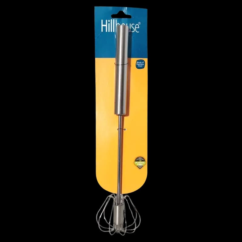 Egg Whisk S/S 30cm Rotary Push x 1 - 6001023770158 (#1)