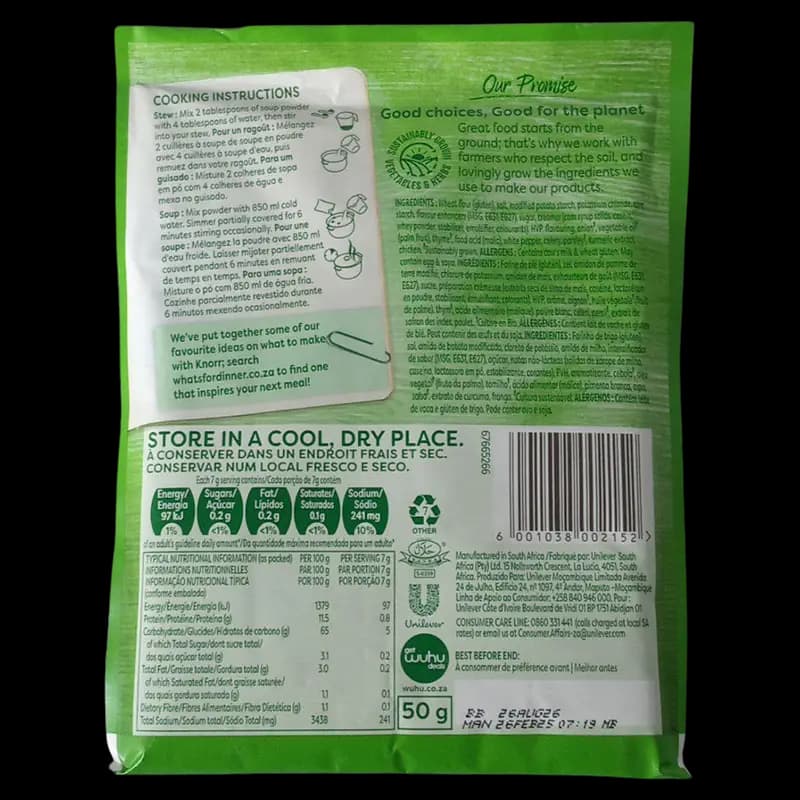 Soup 50g Knorr Cream of Chicken x 1 - 6001038002152 (#2)