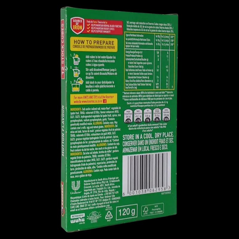 Knorrox Stock Cubes Mutton 12's x 1 - 6001038062958 (#2)