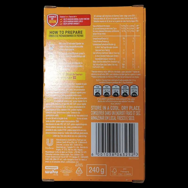 Knorrox Stock Cubes Chicken 24's x 1 - 6001038063252 (#2)