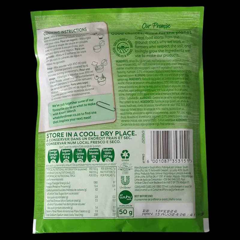 Soup 50g Knorr Cream of Mushroom x 1 - 6001087353151 (#2)