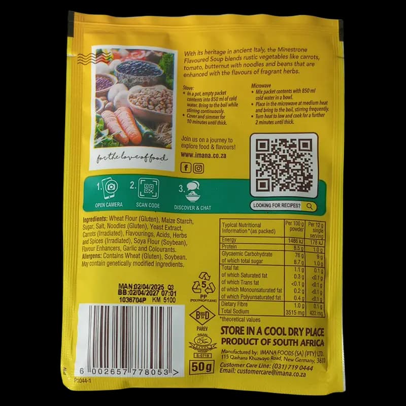 Soup Imana 50g Minestrone x 1 - 6002657778053 (#2)