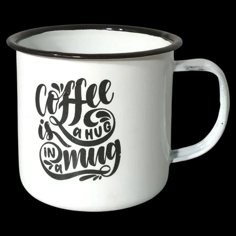 Mug Enamel 8cm With Sayings x 1 - 6003000964611 (#1)