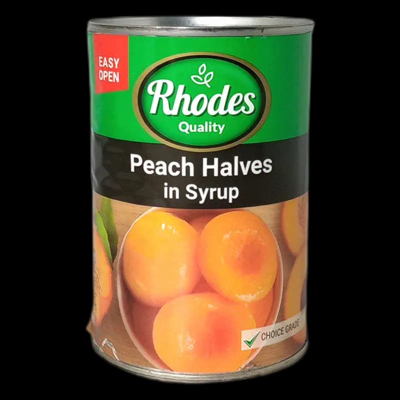 Rhodes peach halves in syrup 410g x 1 - 6005044003103 (#1)