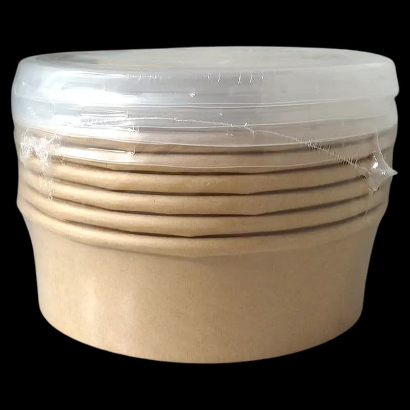 Kraft-Paper Bowls W/Lid 500ml 6pc x 1 - 6009222367995 (#1)