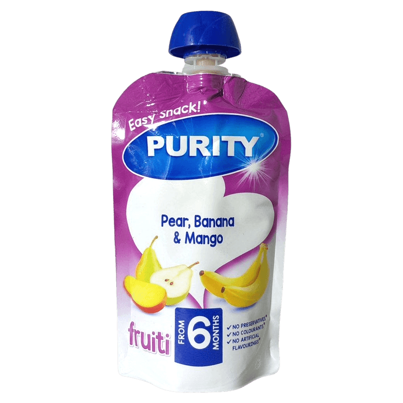 Purity 110ml Pureed Pear/Bana&Mango x 1