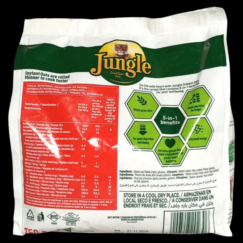 Jungle Instant Oats Original 750g x 1 - 6009518202306 (#2)