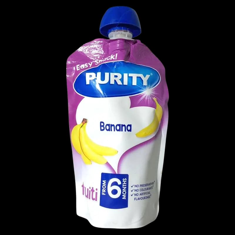 Purity 110ml Puree Pouch Banana x 1 - 6009516204371 (#1)
