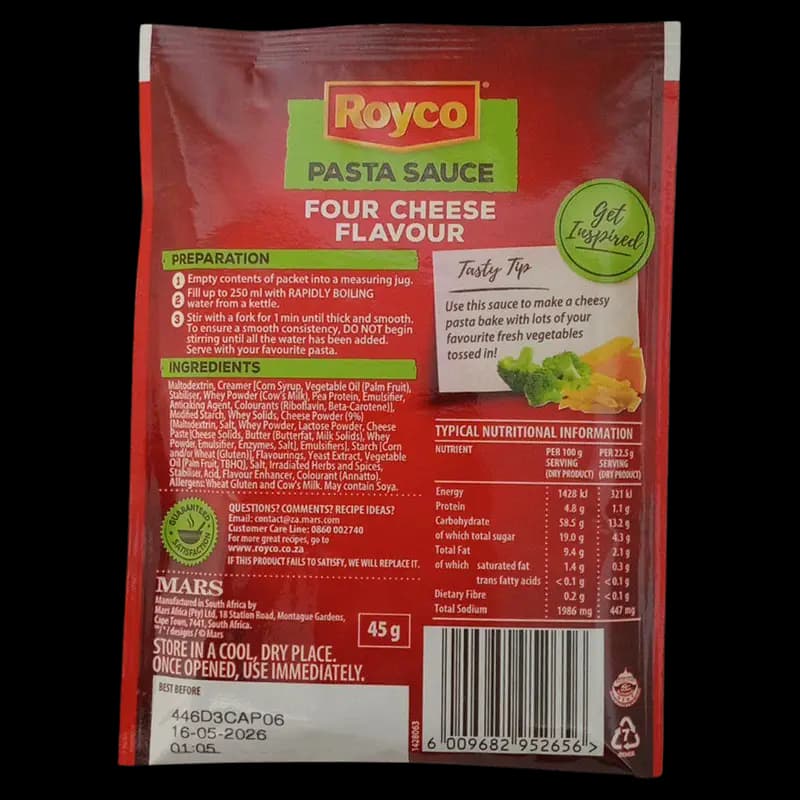 Royco PstaSce Four Cheese 45g x 1 - 6009682952656 (#2)