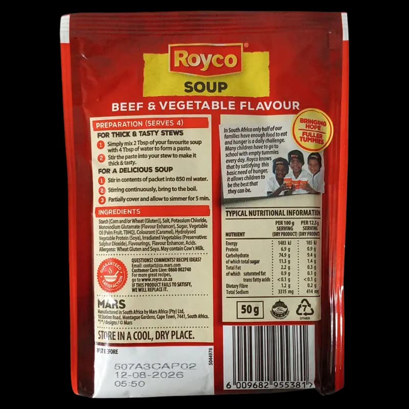 Royco Soup Beef & Veg 50g x 1 - 6009682955381 (#2)