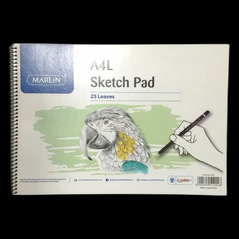 Marlin Sketch Book A4 25 Leaves x 1 - 6009699519248 (#1)