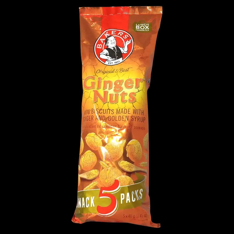 Bisc Bakers 40g M Ginger Snaps 5's  x 1 - 6009704171607 (#1)