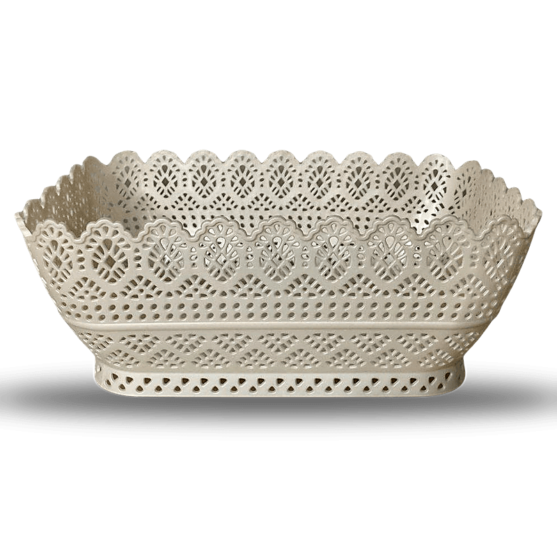 Basket Plastic Lace Rect FO8686 x1