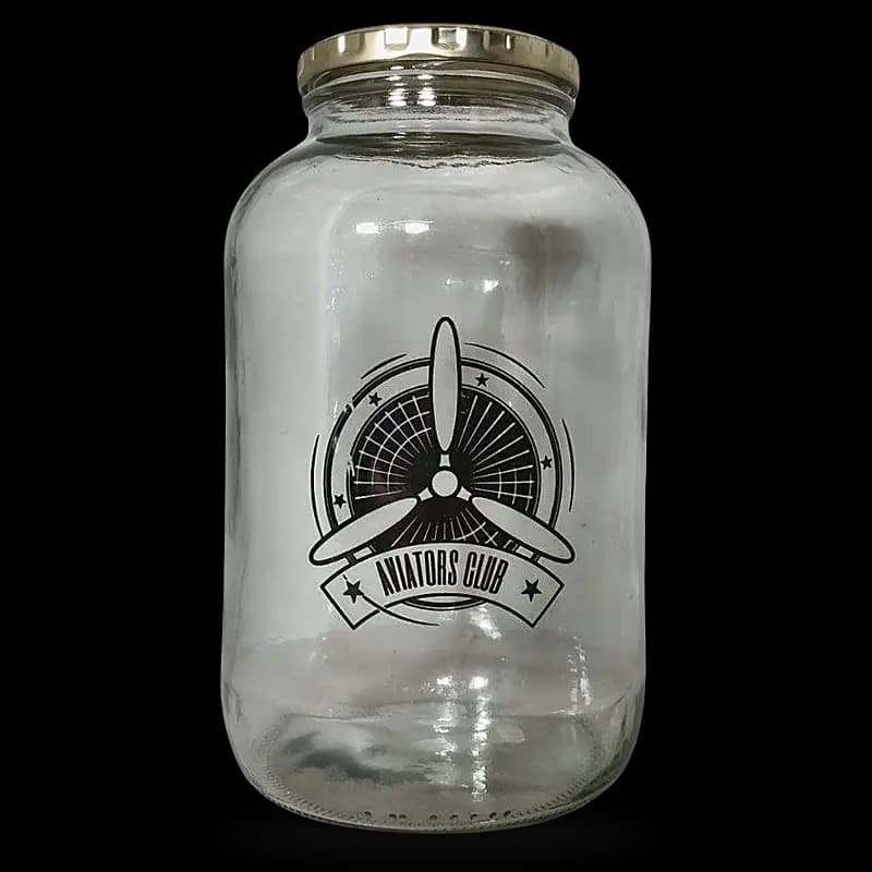 Glass Jar 2L Aviators Club Storage x 1 - 6005231105412 (#1)
